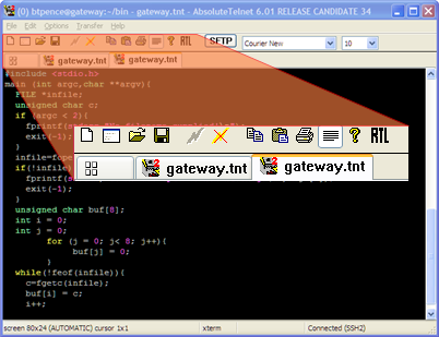 Click to view AbsoluteTelnet Telnet / SSH Client 9.18 screenshot