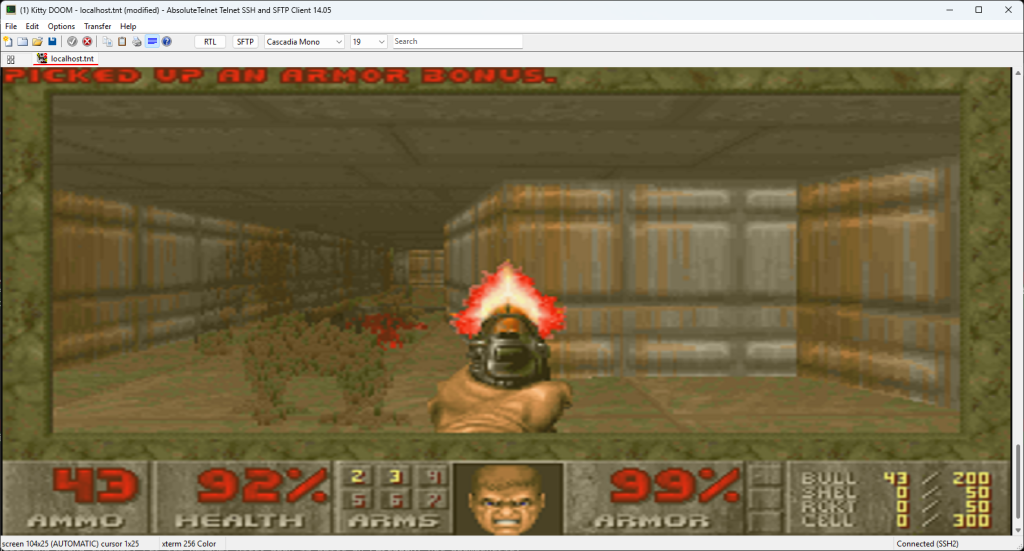 Kitty doom on AbsoluteTelnet/SSH 14.05